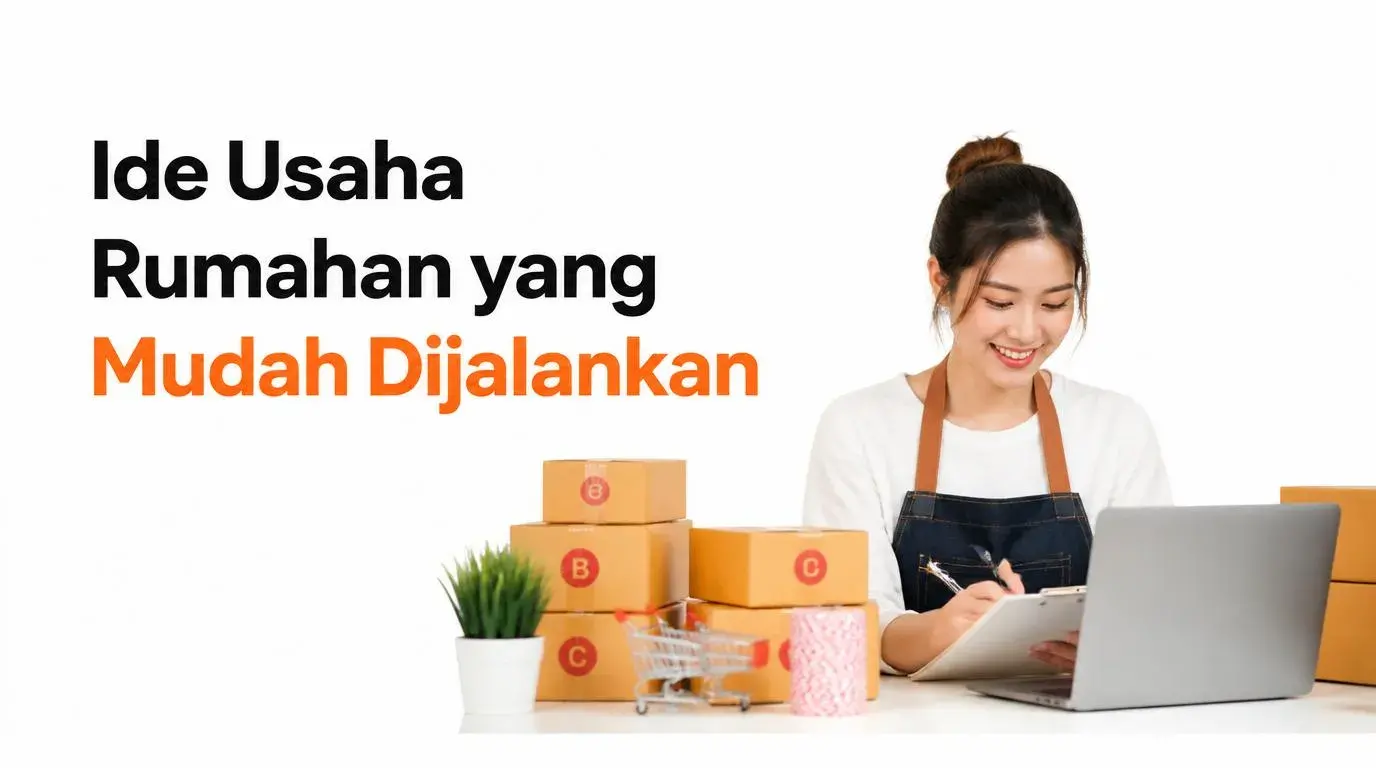 Ilustrasi berbagai ide usaha rumahan yang mudah dijalankan
